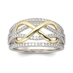 Infinity Gold & Diamond Ring for Women