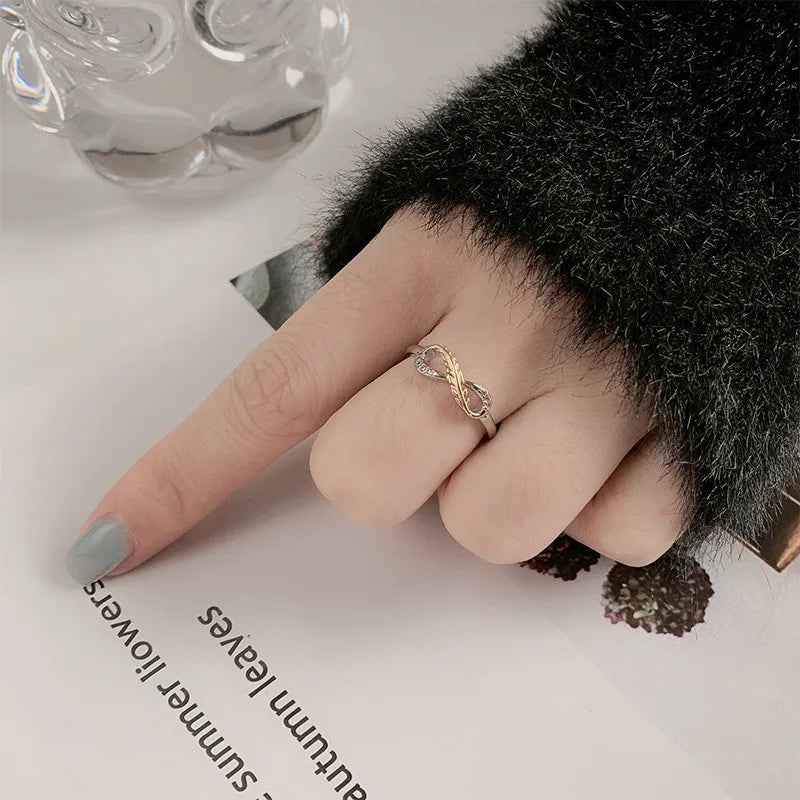 Infinity Feather Ring