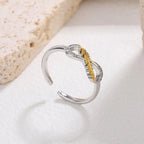 Infinity Feather Ring