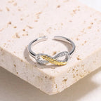 Infinity Feather Ring