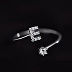 Women's initial letter ring