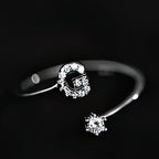 Women's initial letter ring