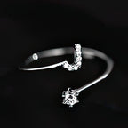 Women's initial letter ring