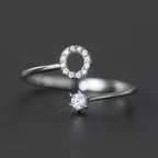 Bague initiale femme - lettre o