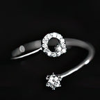 Women's initial letter ring