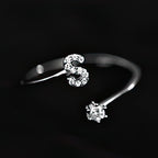 Bague initiale femme - lettre s