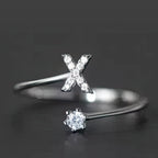 Bague initiale femme - lettre x