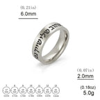 Bague large avec lettres en hébreu juif argent