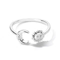 Anillo Luna Sol Astros Mujer plata