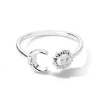 Anillo Luna Sol Astros Mujer plata