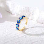 Bague Mauvais Oeil Bleu Turc Bleu