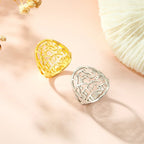 Bague mixte avec gravure en hébreu juif argent