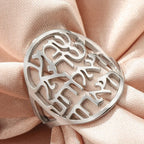 Unisex ring with Hebrew engraving, a Jewish symbol 