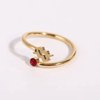Gold Zodiac Sign Ring 12 Constellations Aquarius