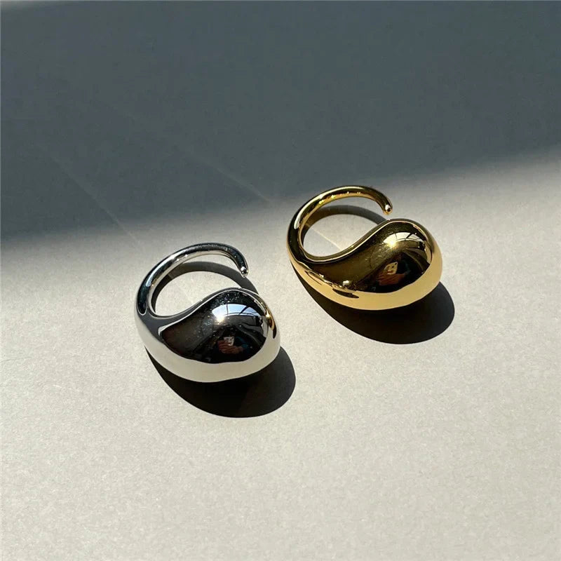 Original Ring Large Water Drop Silver Band