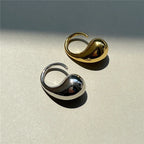 Original Ring Large Water Drop Gold Band