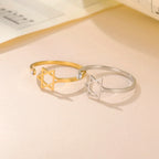 Open ring with the symbolic Jewish Star of David