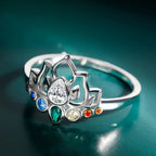 7 Chakra Stone Lotus Flower Ring