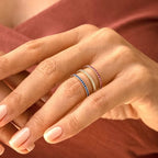 Gold & Silver Birthstone Ring for Women