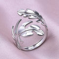 Feather Ring for Women silver