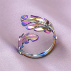 Feather Ring for Women rose gold
