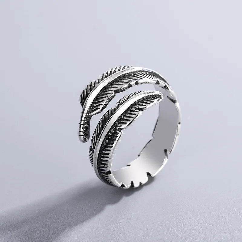 Ethnic Style Feather Ring for Women