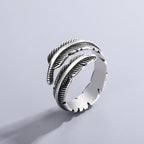 Ethnic Style Feather Ring for Women