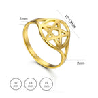 Open women’s ring with the Star of David, a Jewish symbol 