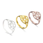 Open women’s ring with the Star of David, a Jewish symbol 