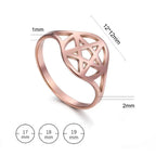 Open women’s ring with the Star of David, a Jewish symbol 