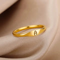 Women's initial letter ring