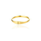 Women's initial letter ring