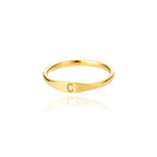 Women's initial letter ring