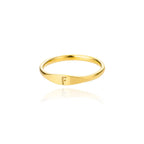 Bague femme initiale f