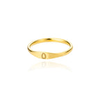 Bague femme initiale o