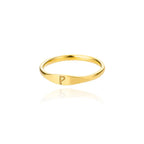 Bague femme initiale p
