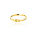 Women's initial letter ring
