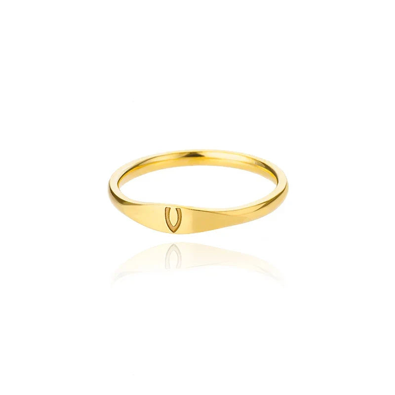 Bague femme initiale v