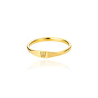 Women's initial letter ring