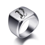 Bague large homme initiale y
