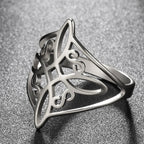 Anillo de Protección Nudo de Bruja Anillo Hombre Mujer Wiccano plata