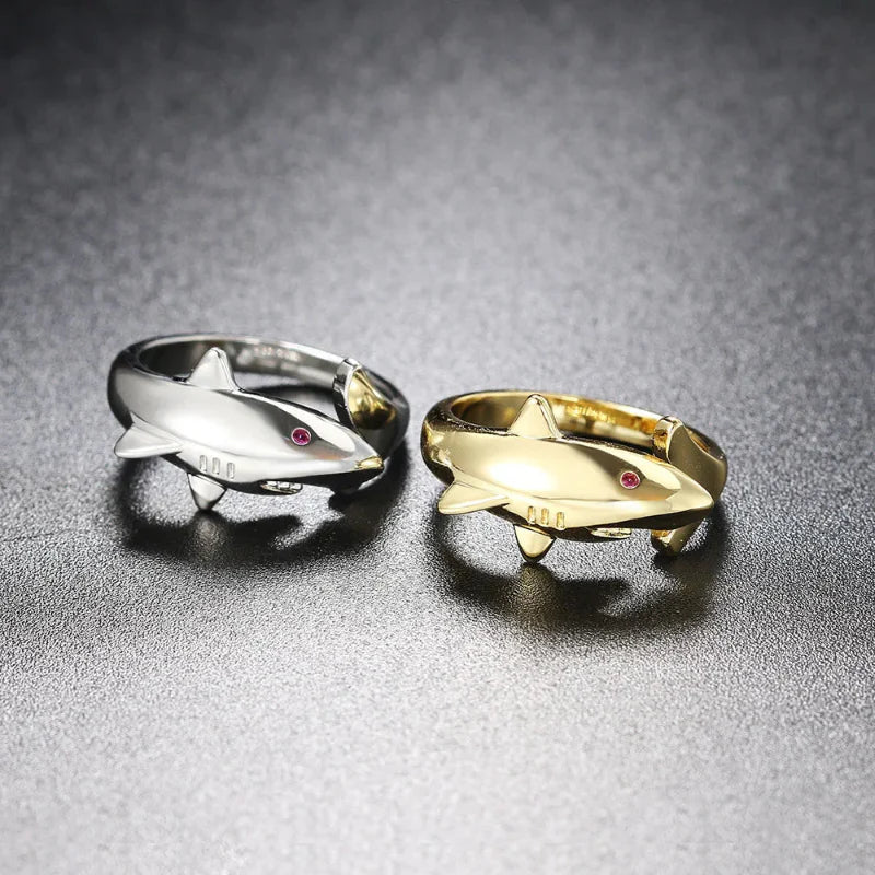 Anillo de Tiburón con Circonio plata
