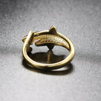 Anillo de Tiburón con Circonio oro