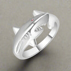 Anillo de Tiburón con Circonio plata