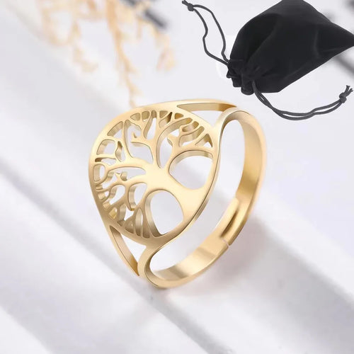 Bague Rétro Arbre de Vie or