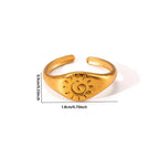 Retro Sun Stars Ring