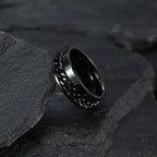 Black Men's Anti-Stress Rotating Ring