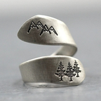 Pine Trees and Mountains Ring