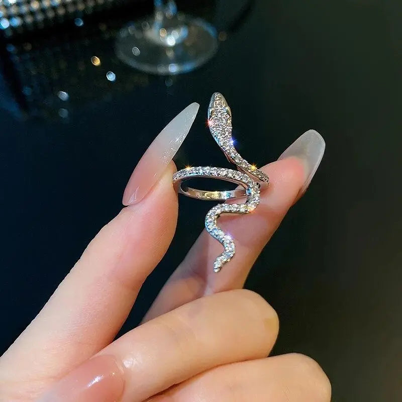 Bague Serpent Zircon Femme