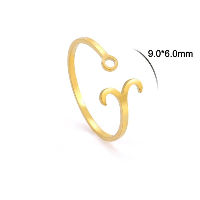 Zodiac Sign Ring 12 Constellations